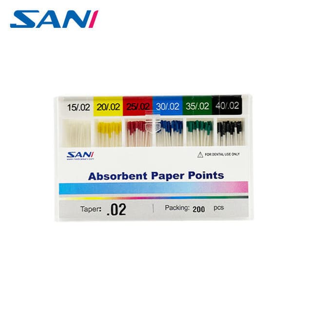 Pointes papier absorbantes SANI — conicité 2 %