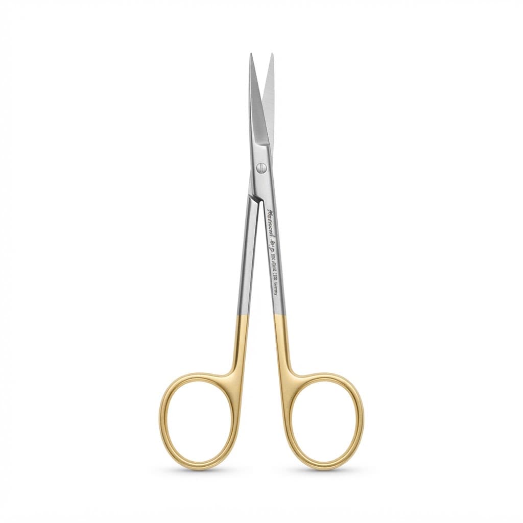 CISEAU IRIS COURBE 11.5CM CARBURE DE TUNGSTENE (TC)